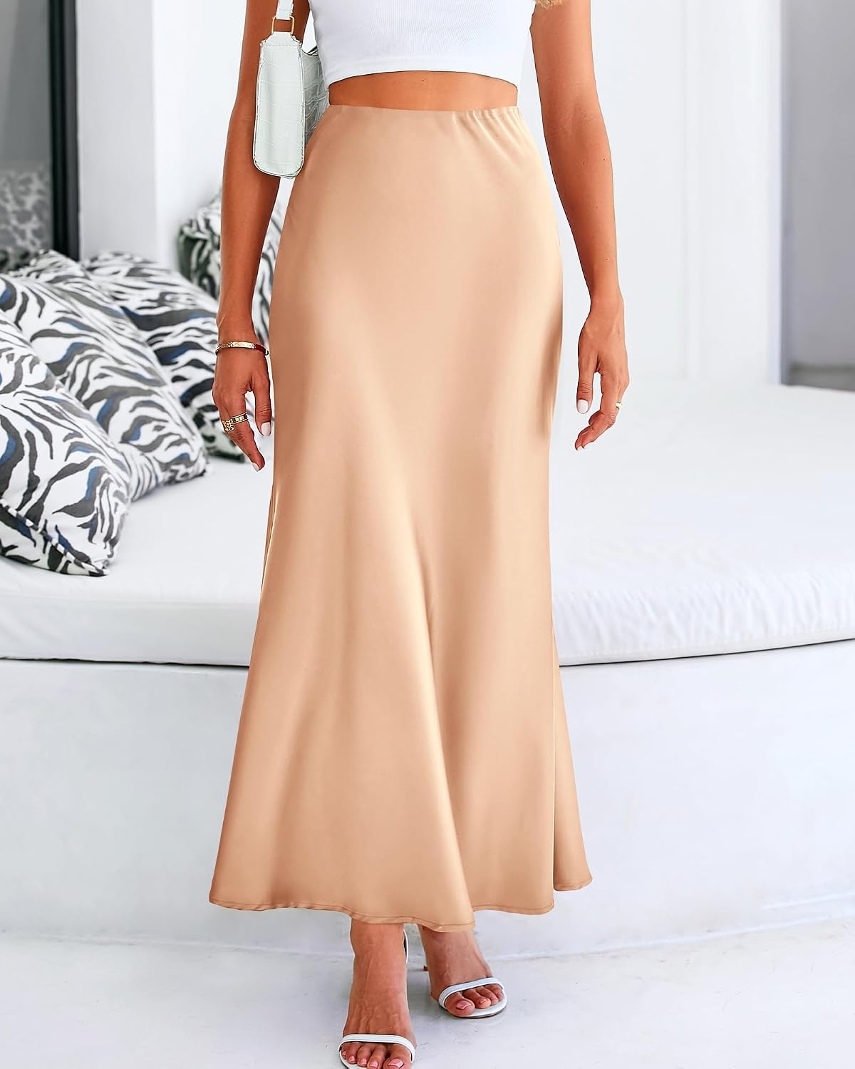 image:imageBTFBM Maxi Skirts for Women Business CasualChampagne
