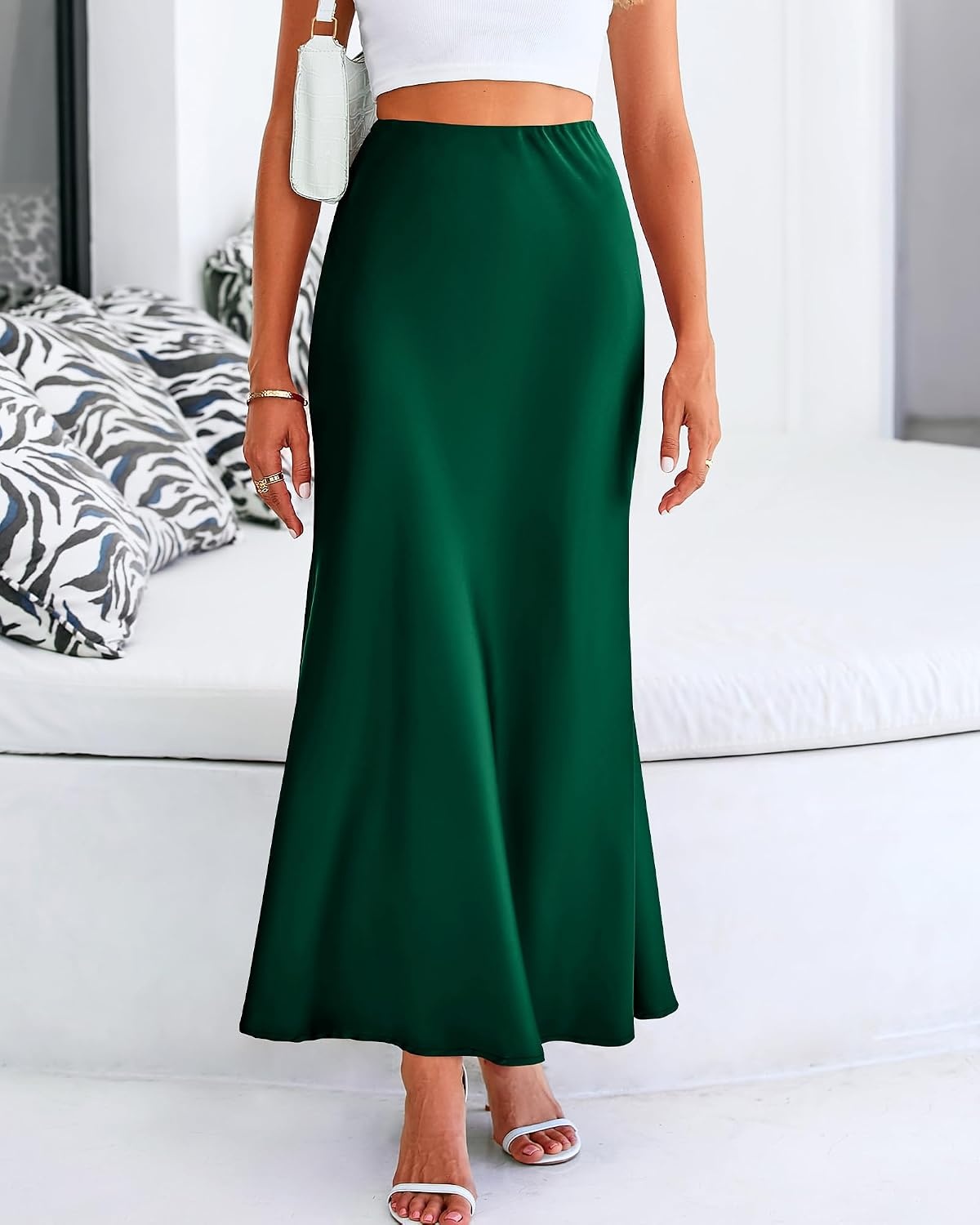 image:imageBTFBM Maxi Skirts for Women Business CasualDark Green