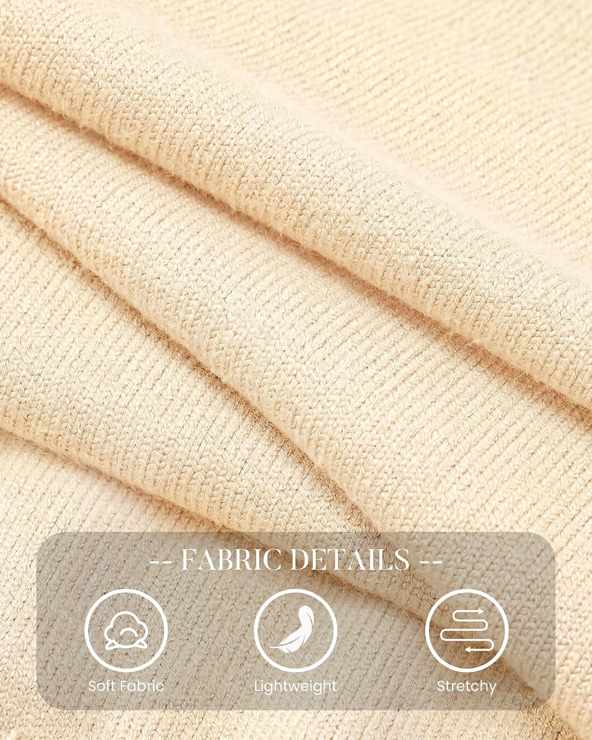image:imageBTFBM Off The Shoulder Sweater Lightweight Going Out TopBeige
