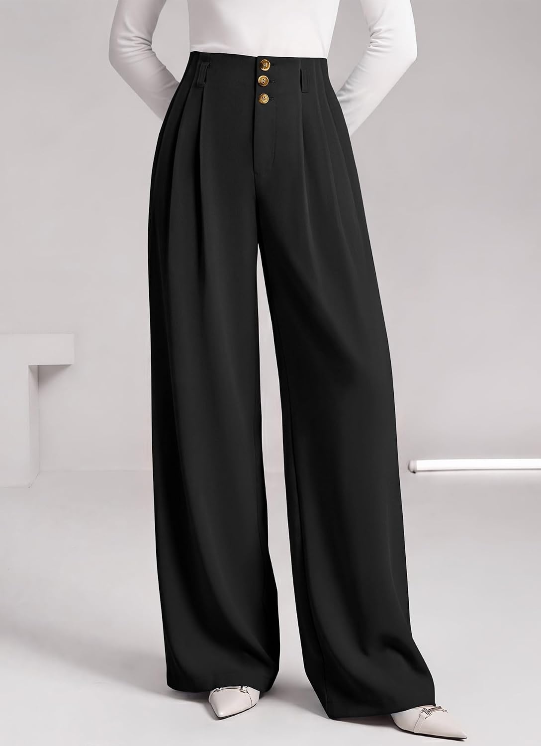 image:imageBTFBM Wide Leg Dress Pants Women Business Casual OutfitsBlack