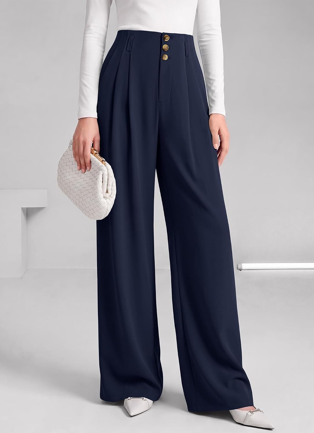image:imageBTFBM Wide Leg Dress Pants Women Business Casual OutfitsNavy Blue