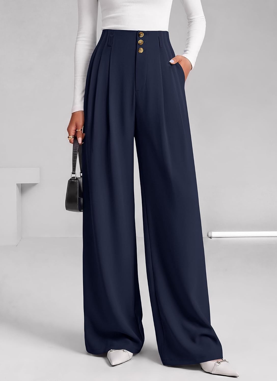 image:imageBTFBM Wide Leg Dress Pants Women Business Casual OutfitsNavy Blue