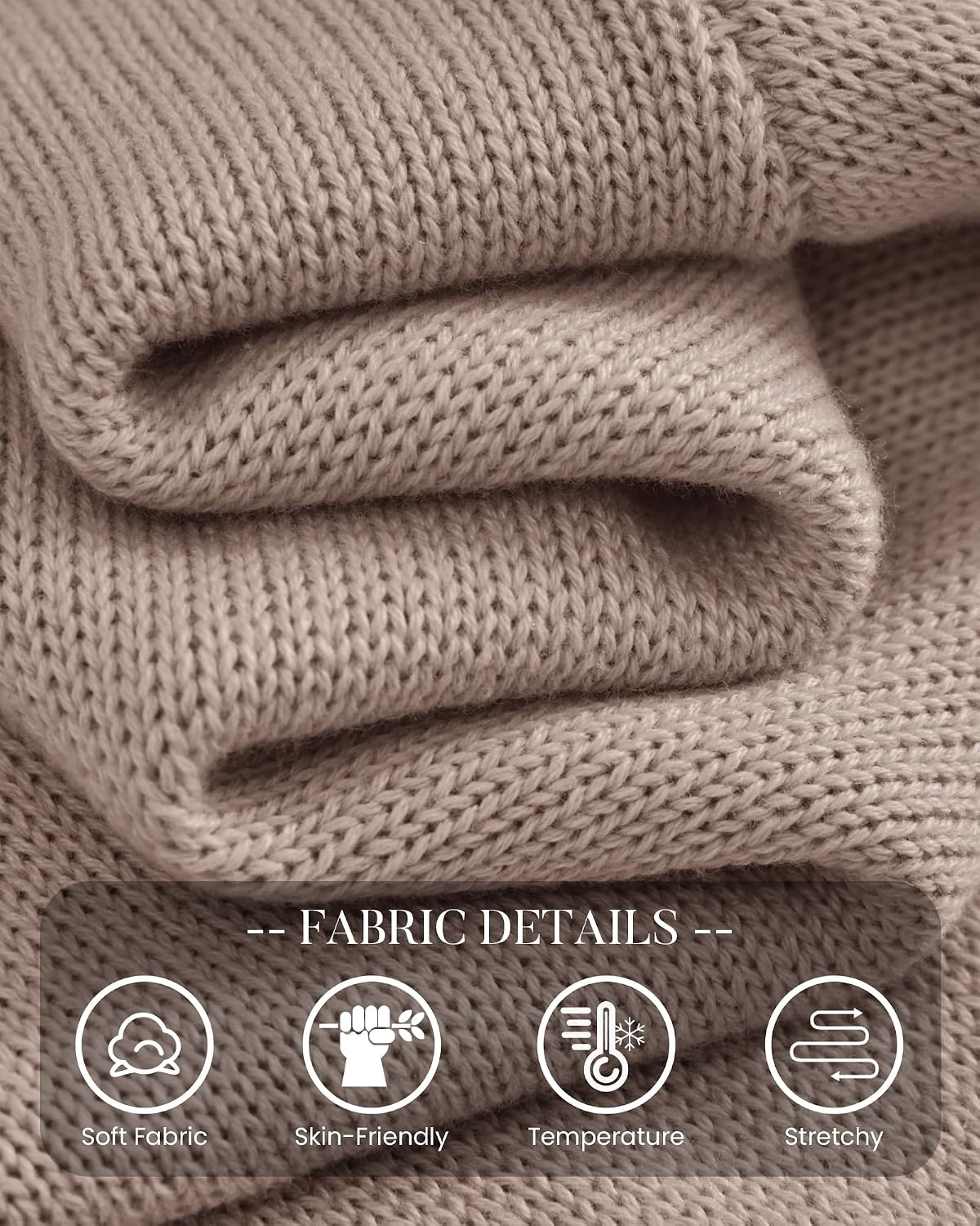 image:imageBTFBM Womens Long Sleeve Sweaters Mock Neck TopsCamel