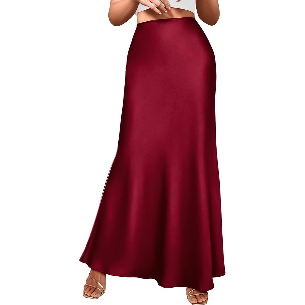 image:imageBTFBM Maxi Skirts for Women Business CasualWine Red