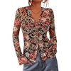 Floral Black Red