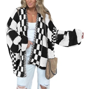 BTFBM Casual Cardigan Sweater for Women Fall 2026 Long Sleeve Sweaters(Black)