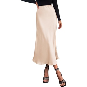 BTFBM Long Skirts for Women 2026 Fall Outfits(Beige)