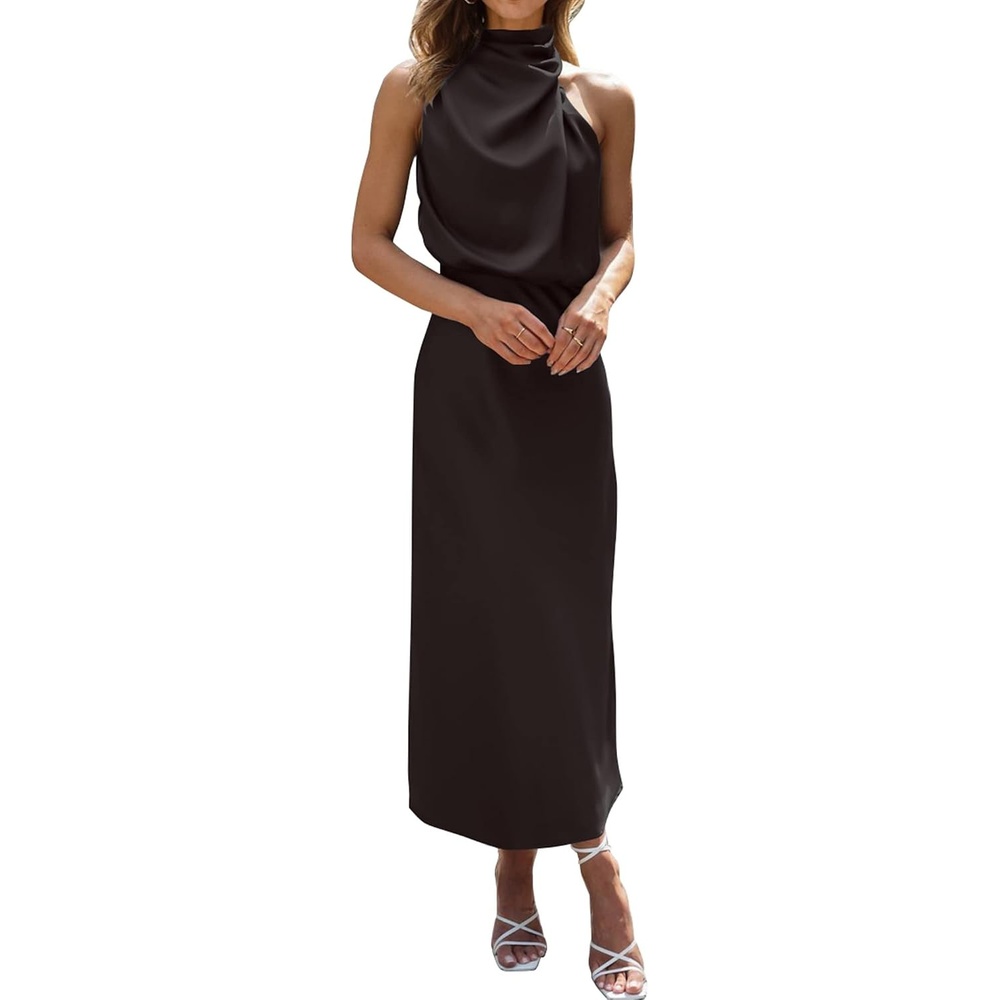 image:imageBTFBM Mock Neck Cocktail Dresses for Women SummerBlack
