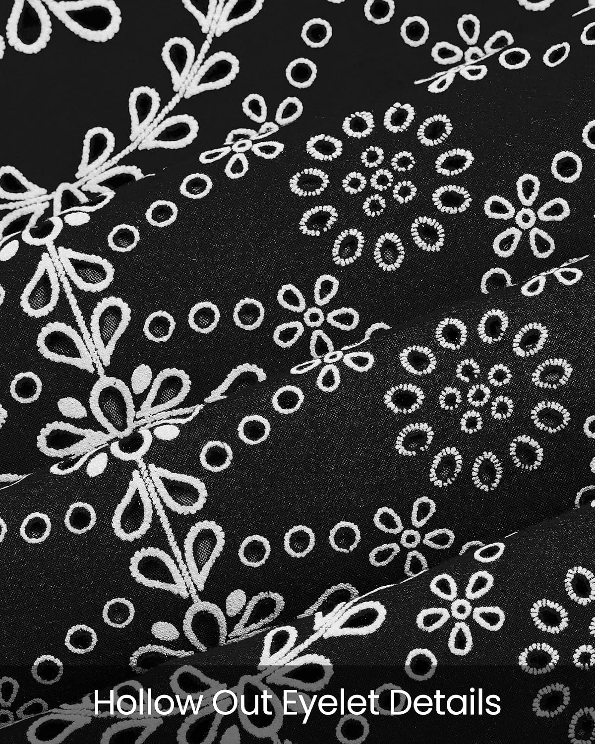 image:imageBTFBM Boho Tops for Women Summer Outfits Eyelet Embroidered Sleeveless Button Down Shirts Beach Vacation Clothes 2026Black