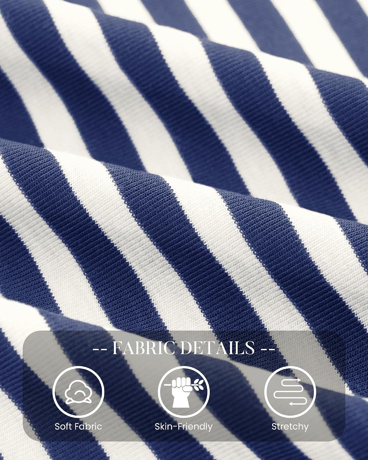 image:imageBTFBM Long Sleeve Shirts for Women Turtleneck Striped ShirtNavy Blue White