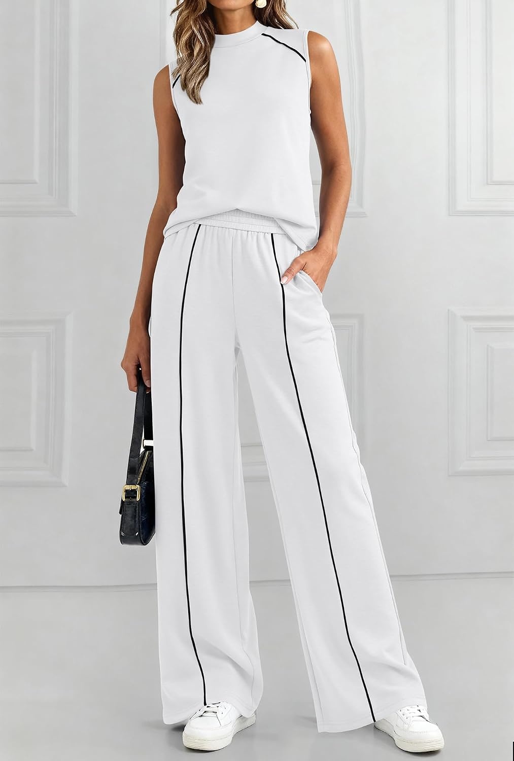 image:imageBTFBM Two Piece Sets for Women Summer OutfitsWhite