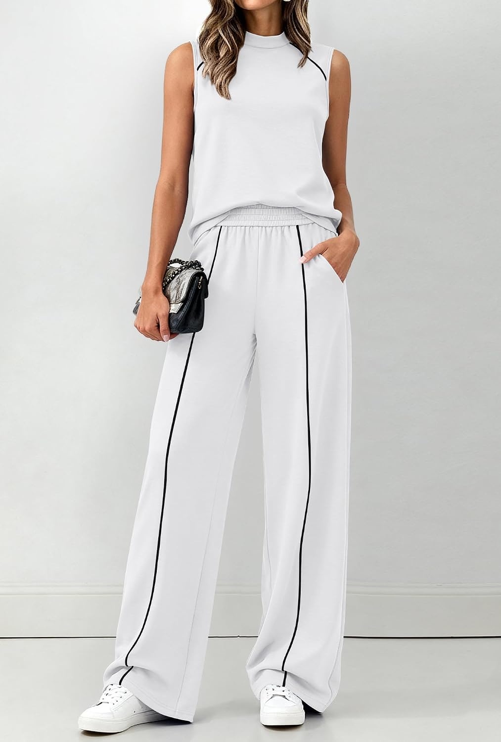 image:imageBTFBM Two Piece Sets for Women Summer OutfitsWhite