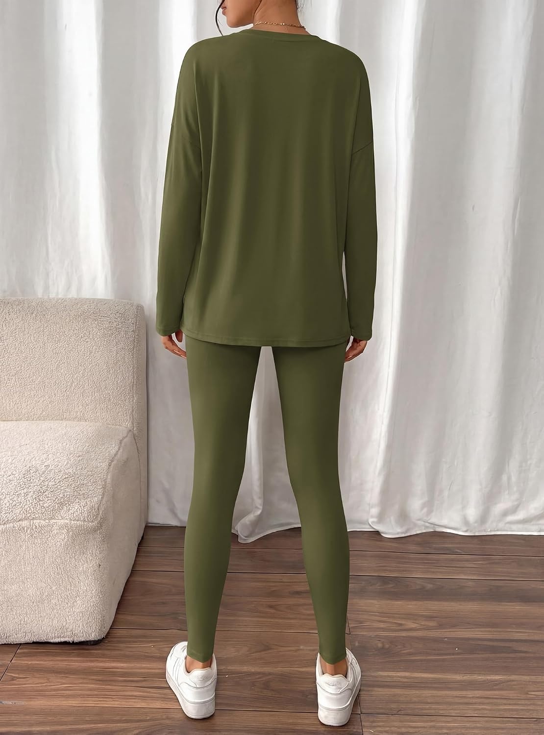 image:imageBTFBM Women 2 Piece Lounge Set Airport Travel OutfitsArmy Green