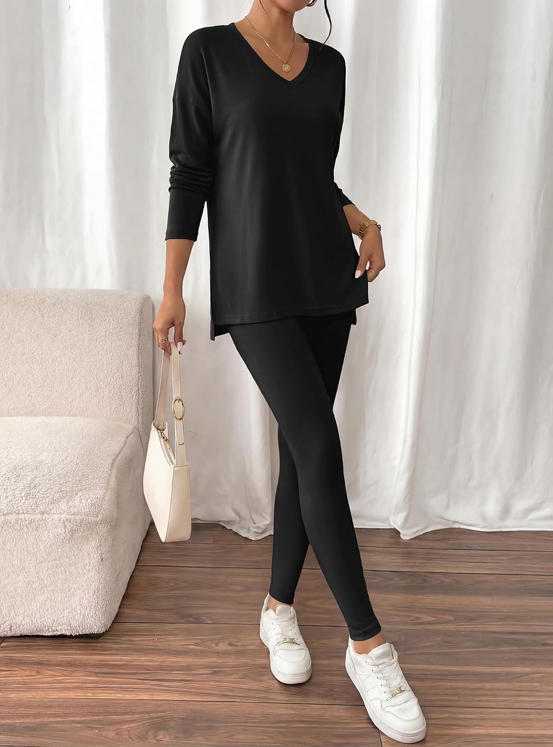 image:imageBTFBM Women 2 Piece Lounge Set Airport Travel OutfitsBlack