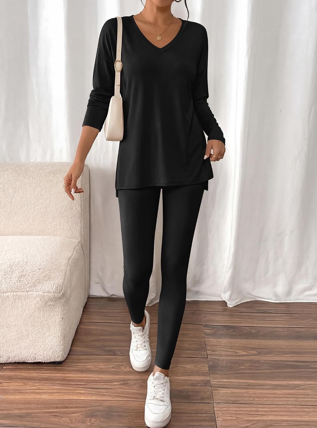 image:imageBTFBM Women 2 Piece Lounge Set Airport Travel OutfitsBlack