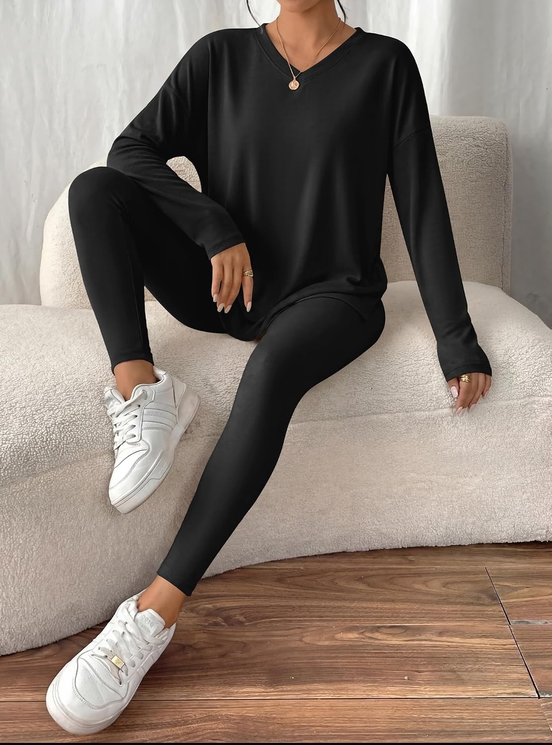 image:imageBTFBM Women 2 Piece Lounge Set Airport Travel OutfitsBlack