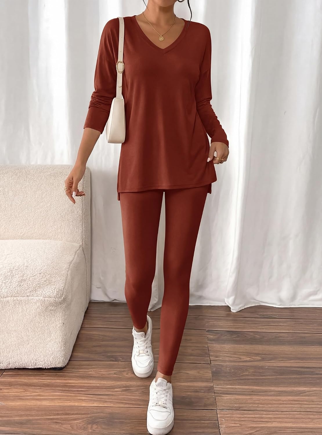 image:imageBTFBM Women 2 Piece Lounge Set Airport Travel OutfitsBrown