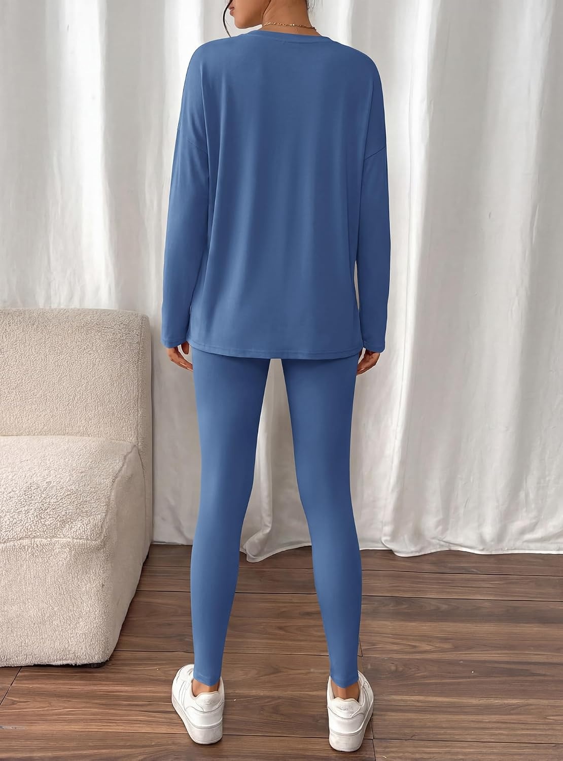 image:imageBTFBM Women 2 Piece Lounge Set Airport Travel OutfitsDusty Blue
