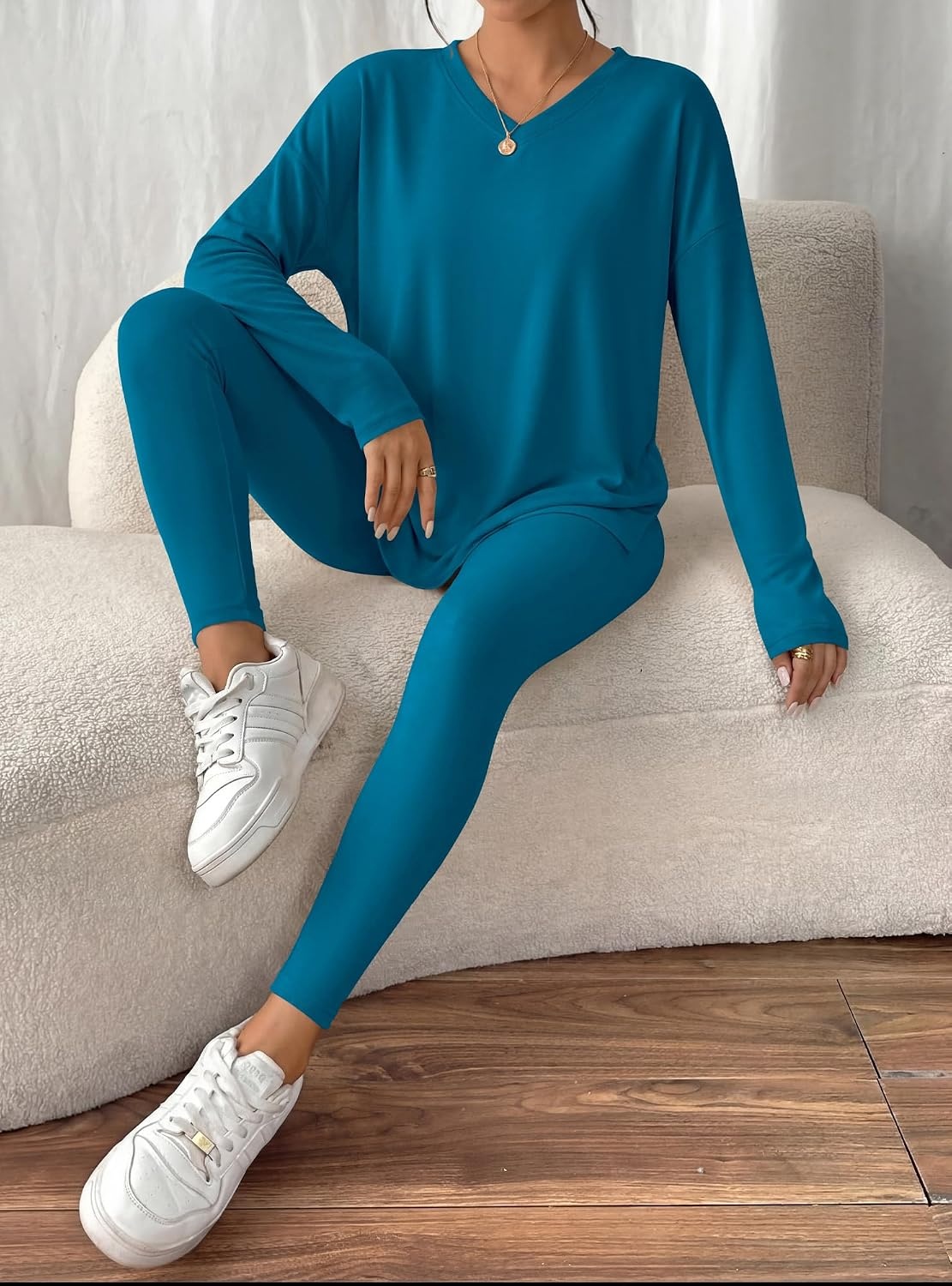 image:imageBTFBM Women 2 Piece Lounge Set Airport Travel OutfitsMalachite Green