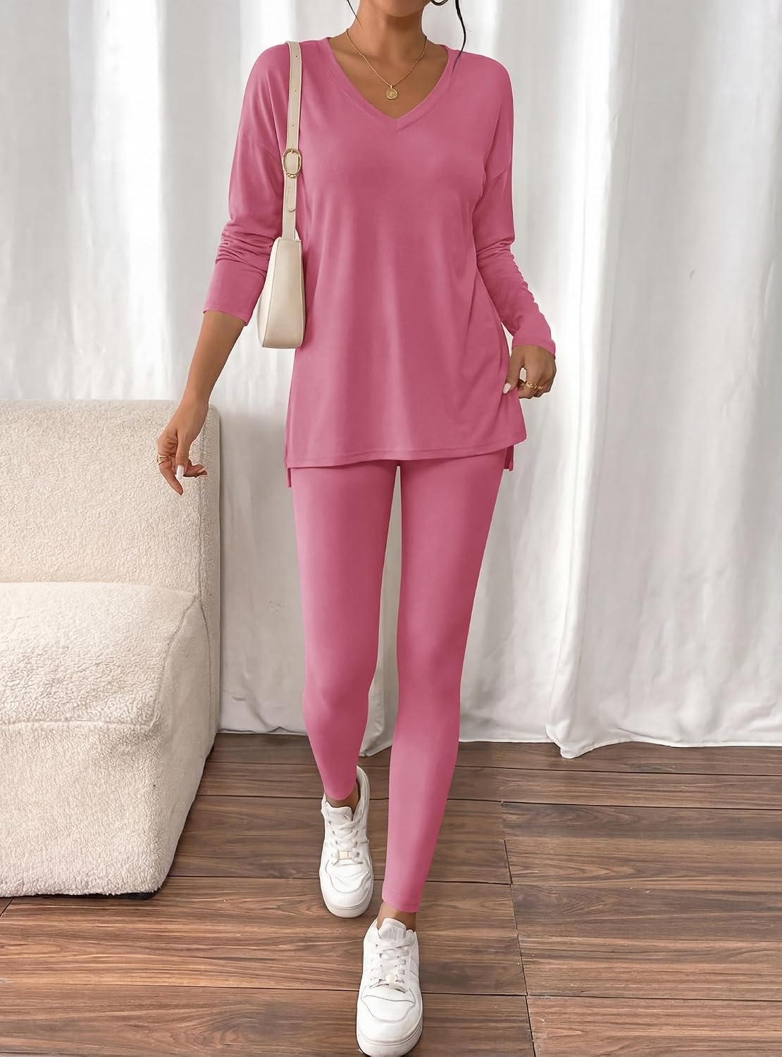 image:imageBTFBM Women 2 Piece Lounge Set Airport Travel OutfitsPink