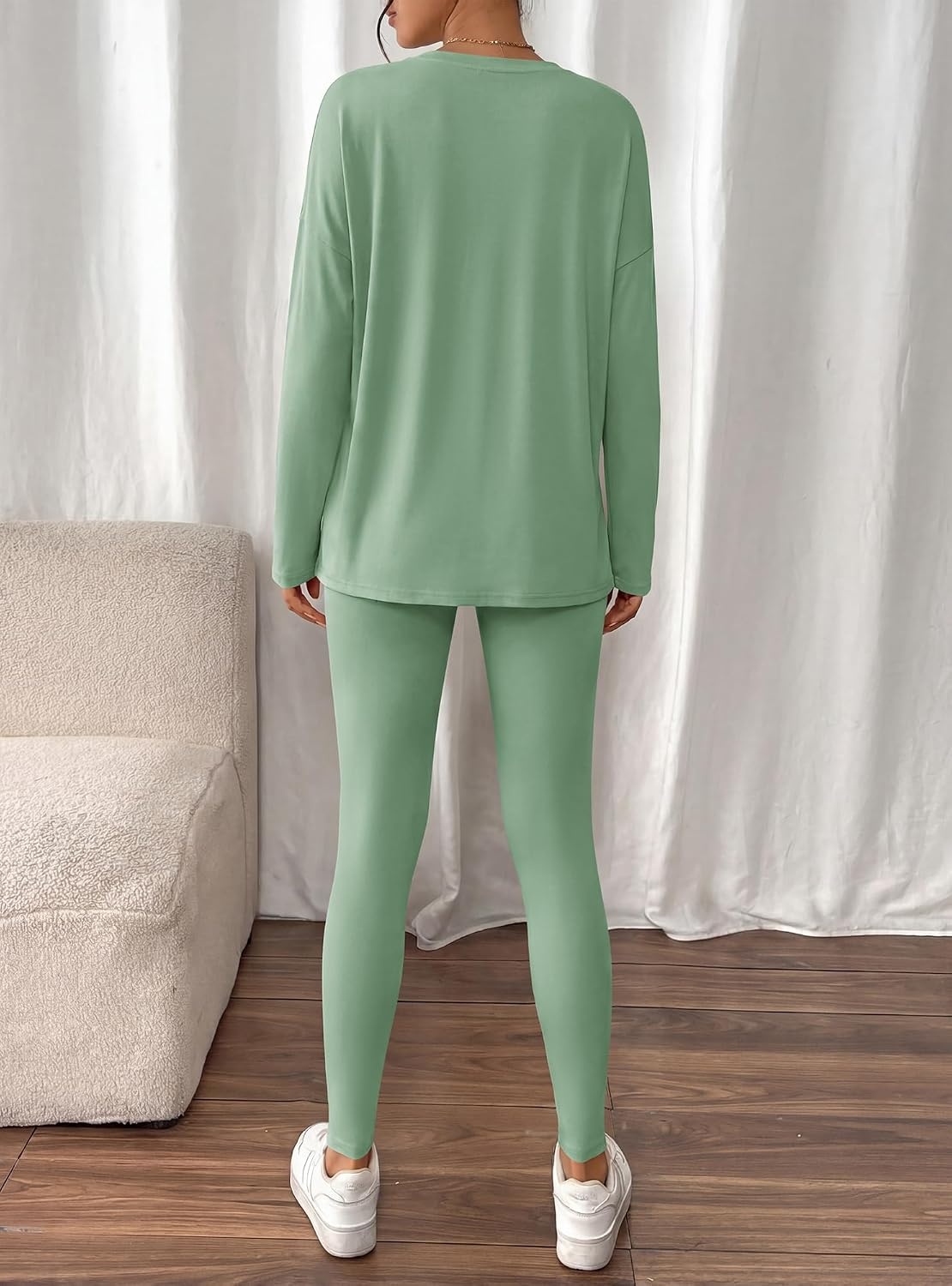 image:imageBTFBM Women 2 Piece Lounge Set Airport Travel OutfitsSage Green