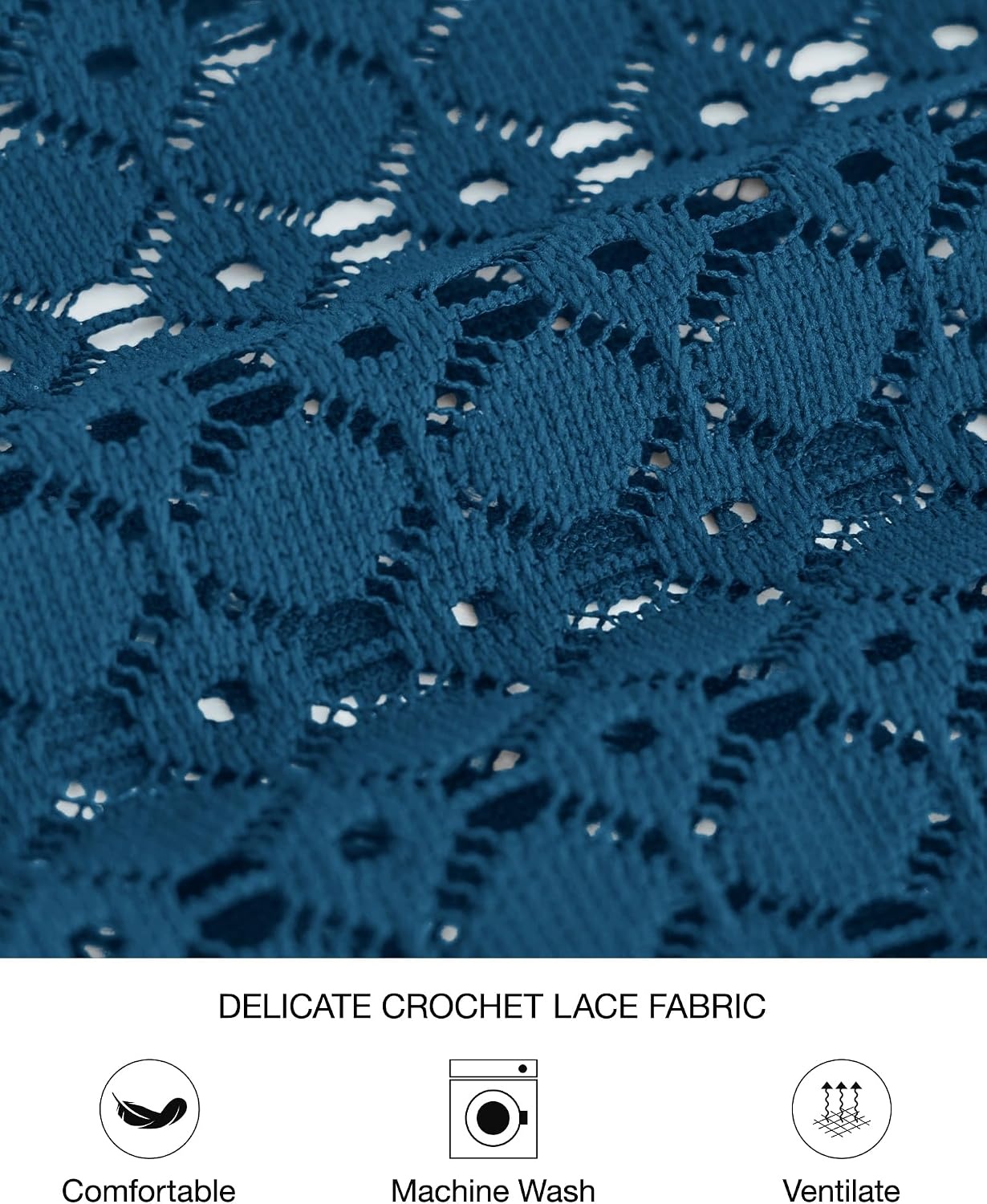 image:imageBTFBM Womens Long Sleeve Shirts Dressy Lace TopsDark Lake Blue
