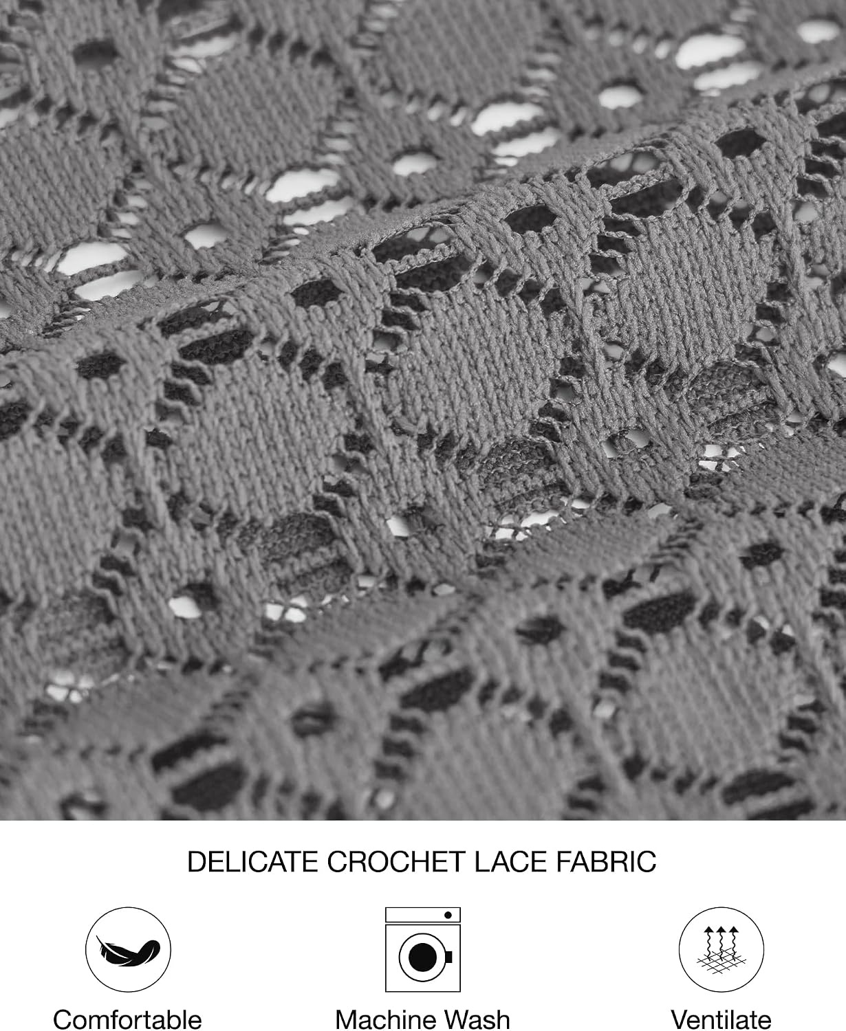 image:imageBTFBM Womens Long Sleeve Shirts Dressy Lace TopsGrey