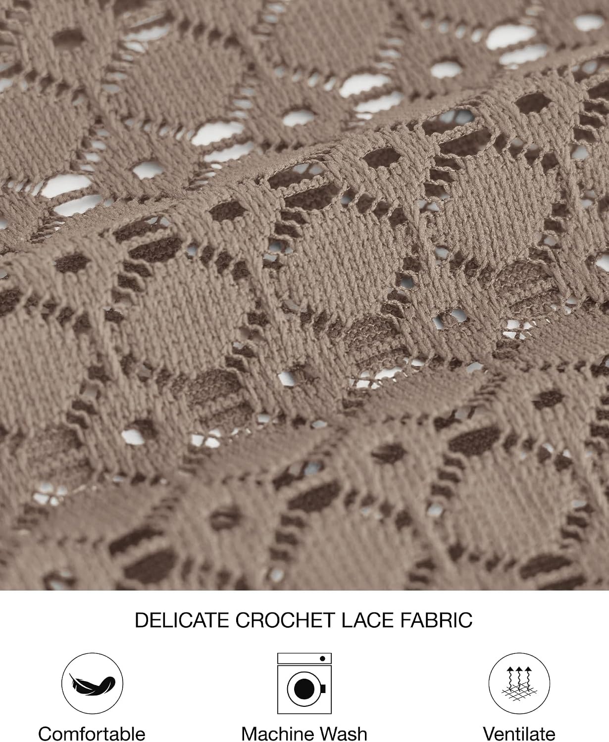image:imageBTFBM Womens Long Sleeve Shirts Dressy Lace TopsTaupe