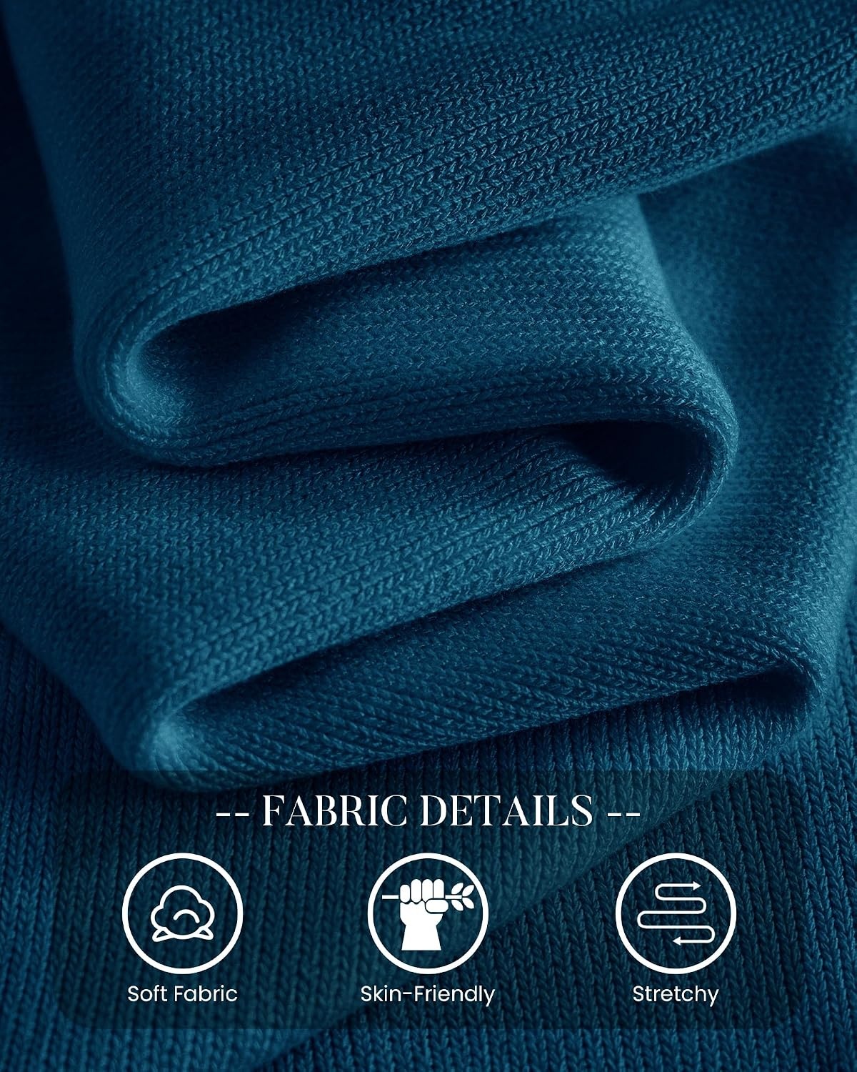 image:imageBTFBM Womens Long Sleeve Sweaters Crew Neck Basic TopsDark Blue