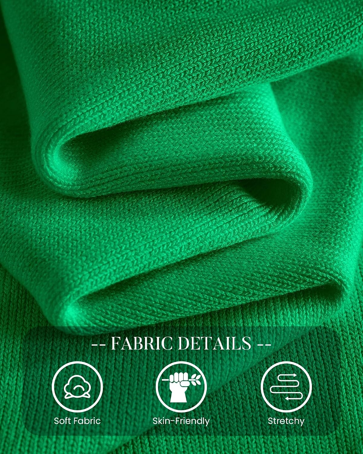 image:imageBTFBM Womens Long Sleeve Sweaters Crew Neck Basic TopsGreen