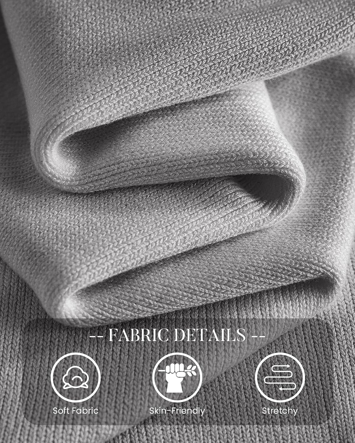 image:imageBTFBM Womens Long Sleeve Sweaters Crew Neck Basic TopsGrey