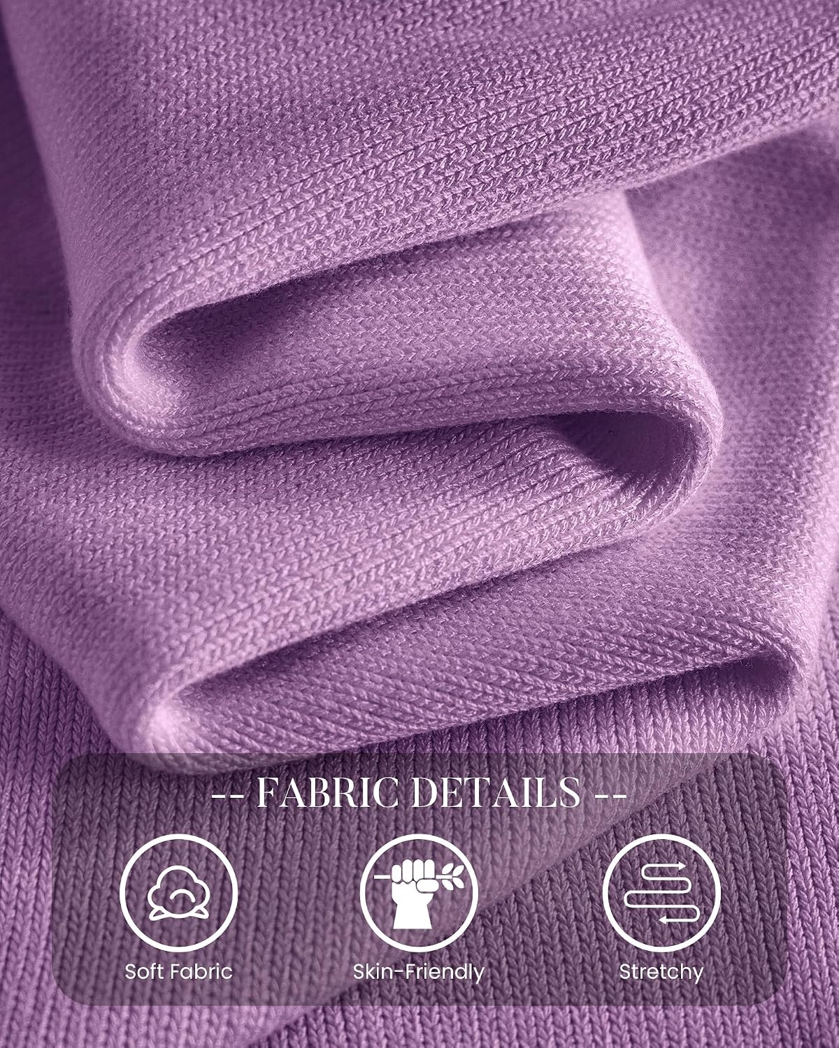 image:imageBTFBM Womens Long Sleeve Sweaters Crew Neck Basic TopsPurple