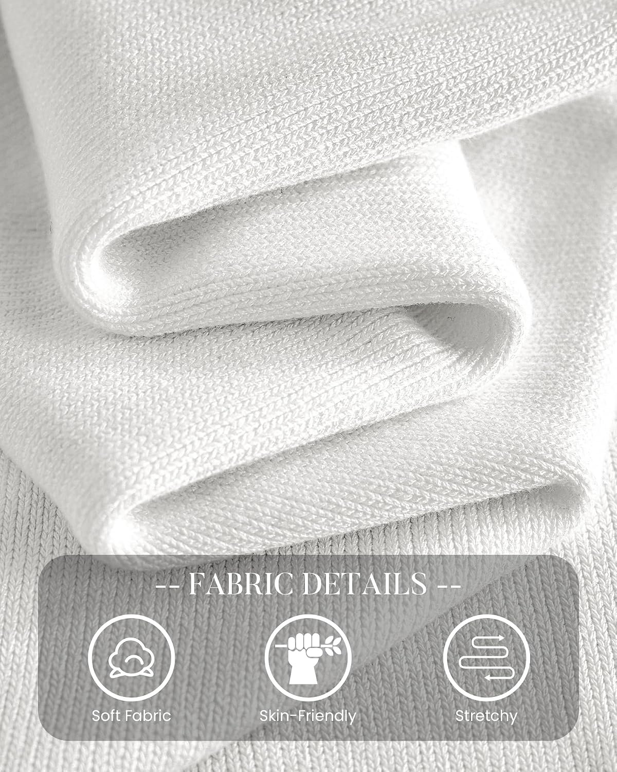 image:imageBTFBM Womens Long Sleeve Sweaters Crew Neck Basic TopsWhite
