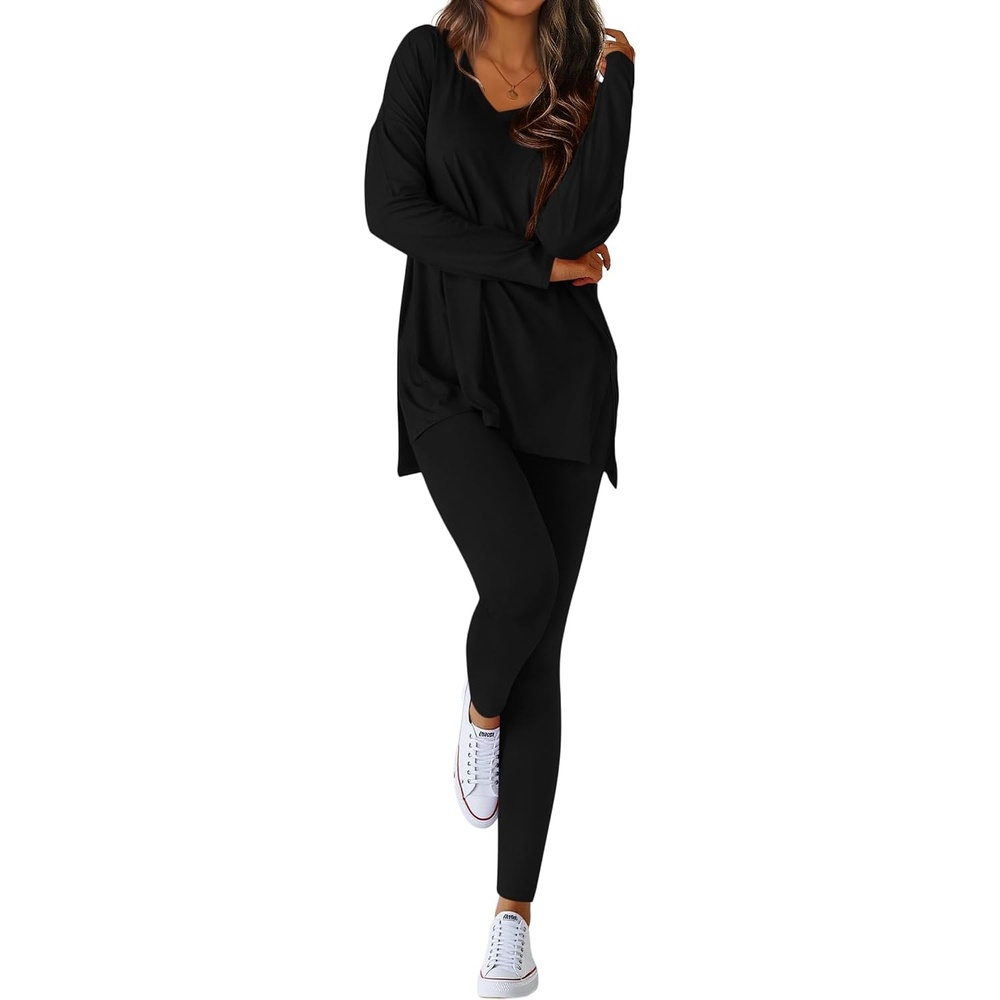 image:imageBTFBM Women 2 Piece Lounge Set Airport Travel OutfitsBlack