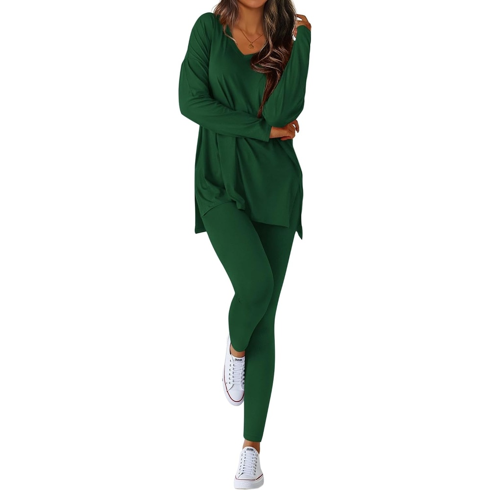 image:imageBTFBM Women 2 Piece Lounge Set Airport Travel OutfitsDark Green