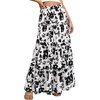 Floral White Black