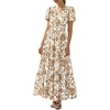 Floral White Khaki