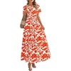 Floral Brick Red