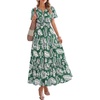 Floral Green White