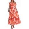 Floral Light Orange Red