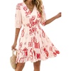 Floral Apricot Red
