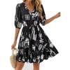 Floral Black White