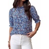 Floral Blue White