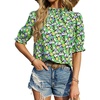 Floral Green Black