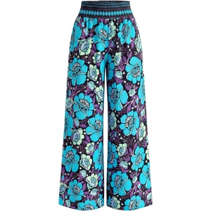 BTFBM Floral Summer Wide Leg Pants Woman 2026(Black)