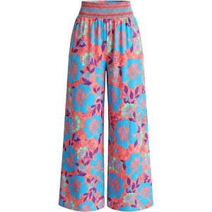 BTFBM Floral Summer Wide Leg Pants Woman 2026(Orange)