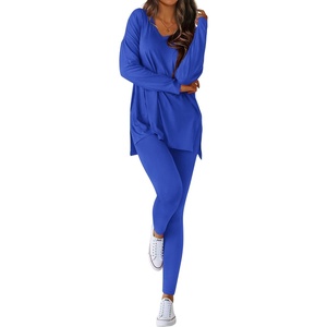 BTFBM Women 2 Piece Lounge Set Airport Travel Outfits(Blue)