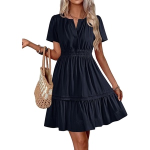 BTFBM Womens Summer 2026 Casual Mini Dresses(Navy)