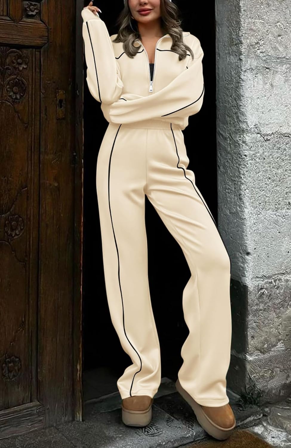 image:imageBTFBM Fall Outfits For Women 2026 Lounge Sets Airport OutfitsApricot