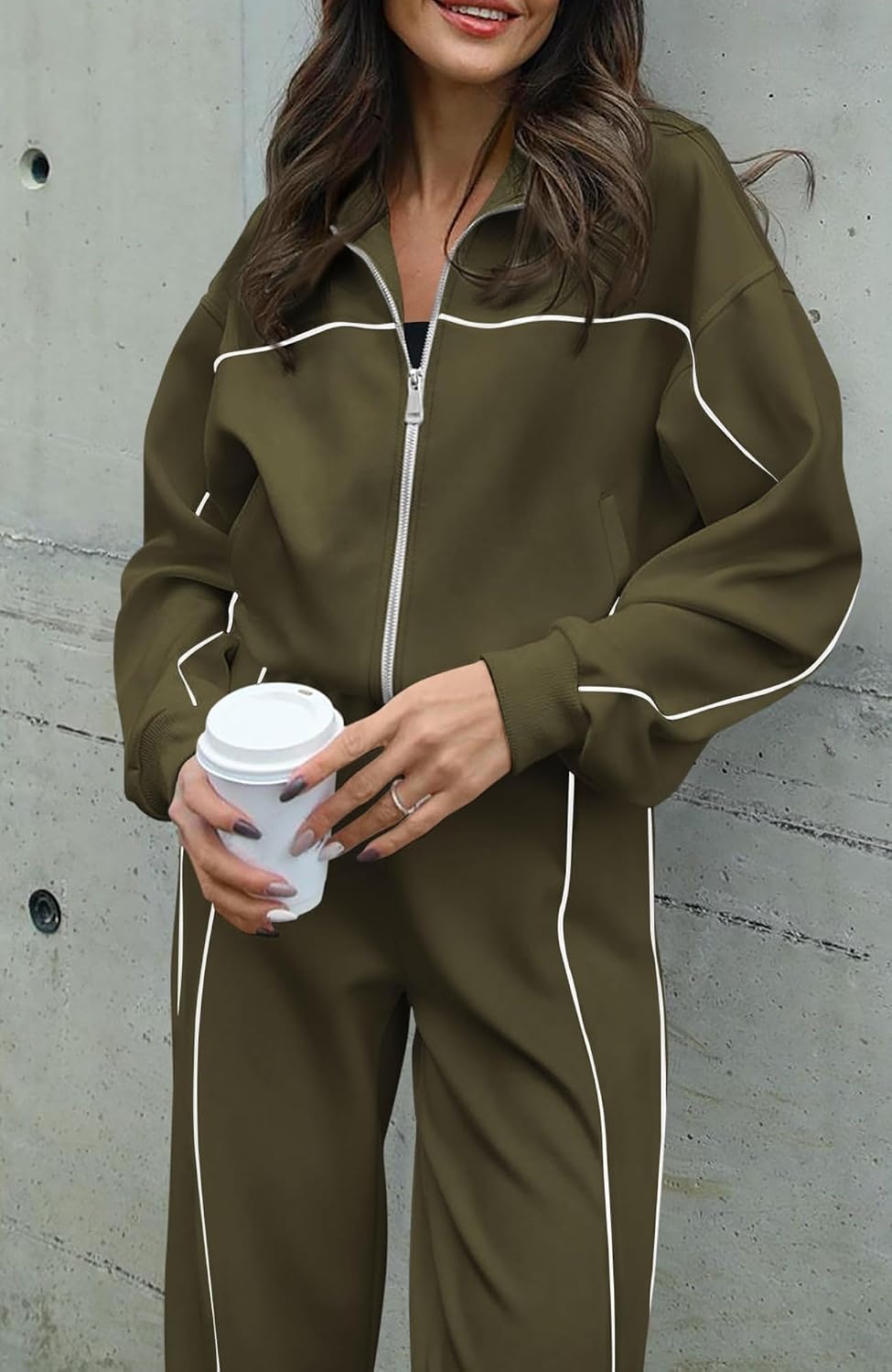 image:imageBTFBM Fall Outfits For Women 2026 Lounge Sets Airport OutfitsArmy Green